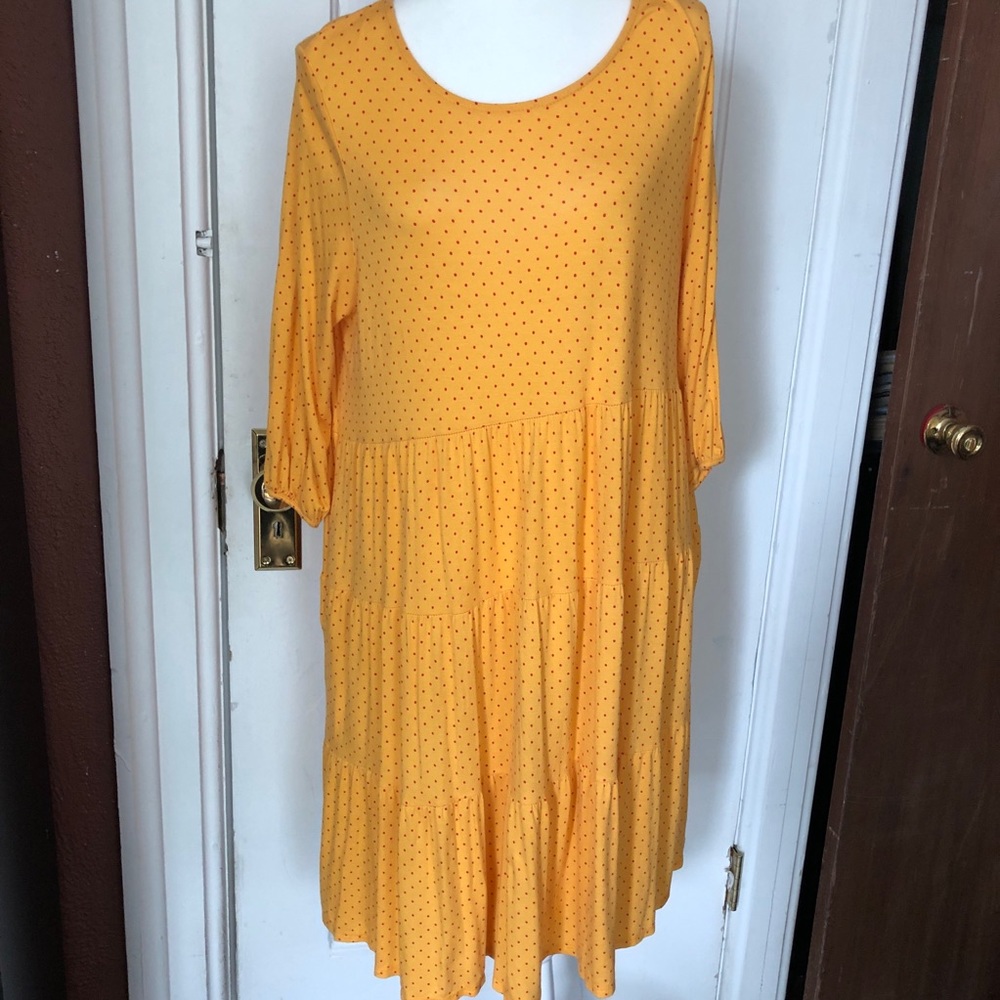 Agnes & Dora Dress Size XL Yellow Long Sleeve Boho
